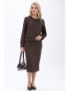 Юбочный костюм артикул: 2448 шоколад от AlaniCollection - вид 1