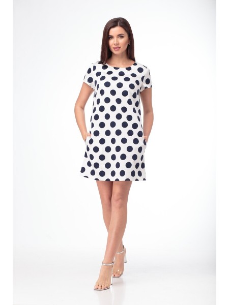 229 синие горохи на белом фоне