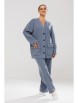 Брючный костюм артикул: М-122 синий от Мублиз - вид 1