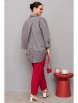 Брючный костюм артикул: М-261 серый+бордо от Мублиз - вид 2