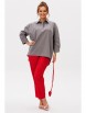 Брючный костюм артикул: М-261 серый+бордо от Мублиз - вид 14
