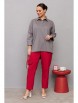 Брючный костюм артикул: М-261 серый+бордо от Мублиз - вид 9