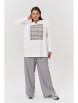 Брючный костюм артикул: М161/1 серо-белый от OVERYOU - вид 6