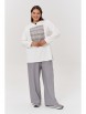 Брючный костюм артикул: М161/1 серо-белый от OVERYOU - вид 7