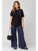 Брючный костюм артикул: 1368 синий, черный от Мишель Шик - вид 1