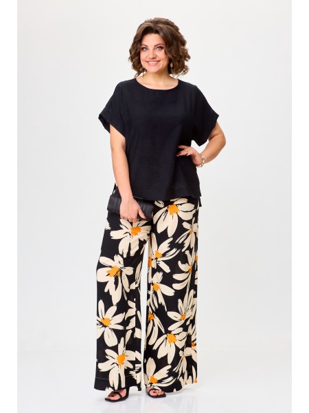 1384 черный, ромашка