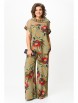 Брючный костюм артикул: 1426 хаки, цветы от Мишель Шик - вид 6
