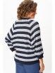 Кофта, джемпер артикул: 782/1 синий, полоска от Мишель Шик - вид 2
