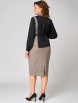 Юбочный костюм артикул: 1304 коричнево-черный от МишельСтиль - вид 5