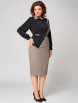 Юбочный костюм артикул: 1304 коричнево-черный от МишельСтиль - вид 9