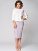 Юбочный костюм артикул: 1309 молочно-розовый от МишельСтиль - вид 4