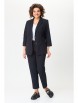 Брючный костюм артикул: 203+586 черный джинс от БелЭльСтиль - вид 1