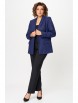 Брючный костюм артикул: 412+596 синий гусек+черный от БелЭльСтиль - вид 1