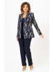 Брючный костюм артикул: 412+596 синий+золото от БелЭльСтиль - вид 7