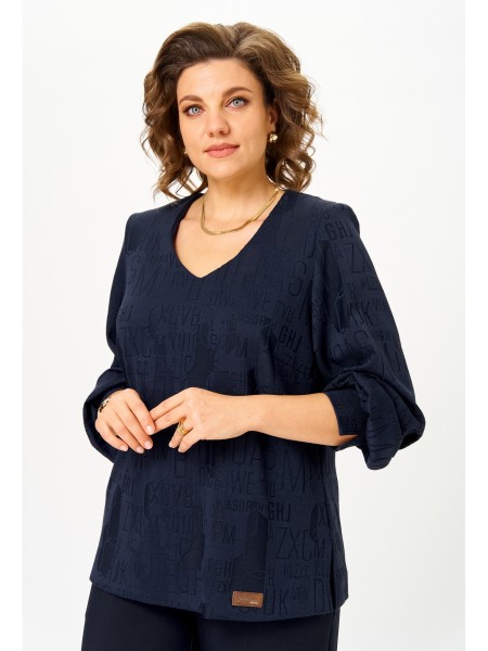 879 синий принт