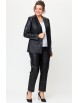 Брючный костюм артикул: 412+586 кожа черная от БелЭльСтиль - вид 3