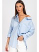 Блузка артикул: 727 голубой от VIZAVI - вид 6