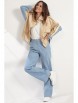 Брючный костюм артикул: 2540 бежевый+голубой от Магия Моды - вид 8