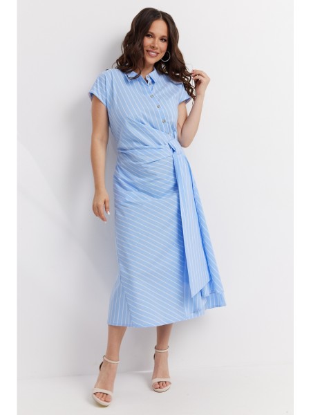 2598 голубой полоска