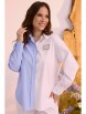 Блузка артикул: 2610 голубой+белый от Магия Моды - вид 5