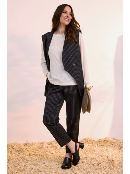 2628 темно-синий в полоску+светлый беж