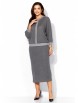 Юбочный костюм артикул: 1391 серый от ТАиЕР - вид 1