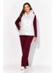 Спортивный костюм артикул: 1380 жемчужный, бордовый от ТАиЕР - вид 1