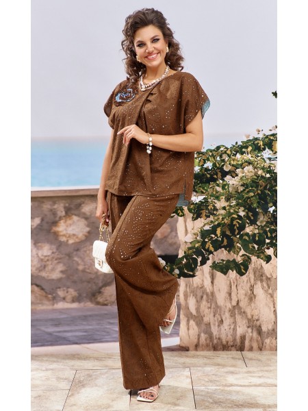 25243 шоколад+голубой