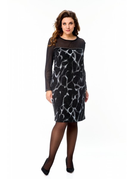 М-7582 дизайн «Волна» черный меланж