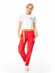 Брючный костюм артикул: М-7642 белый, красный коралловый от T&N - вид 3