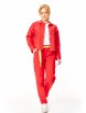 Брючный костюм артикул: М-7642 белый, красный коралловый от T&N - вид 6