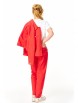 Брючный костюм артикул: М-7642 белый, красный коралловый от T&N - вид 7