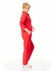 Брючный костюм артикул: М-7642 белый, красный коралловый от T&N - вид 9
