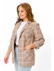 Жакет артикул: М-7653 бежево-голубая клетка от T&N - вид 5