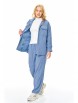 Брючный костюм артикул: М-7688 бархатистый голубой от T&N - вид 9
