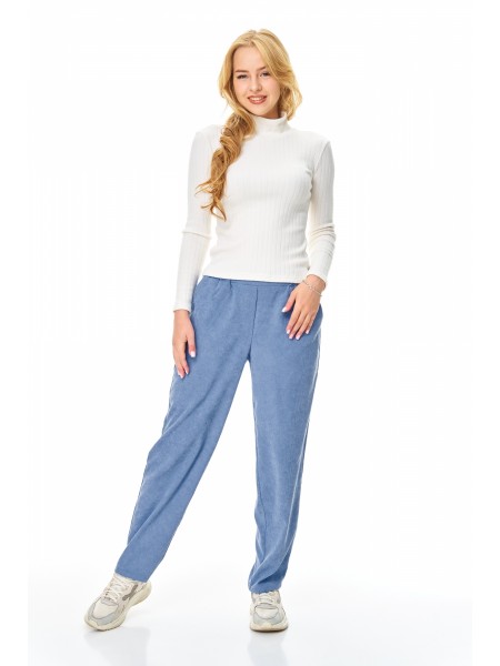 М-7690 молочный и бархатистый голубой