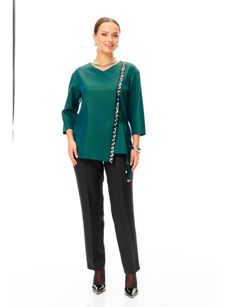 М-7707 изумруд блеск и черный