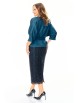 Юбочный костюм артикул: М-7706 синий морской блеск и черный от T&N - вид 5