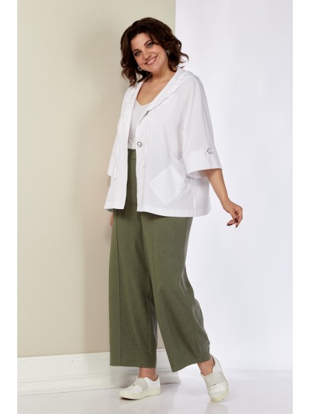 4057 белый+олива