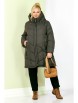Пальто артикул: 2204 серо-зеленый от Shetti - вид 1