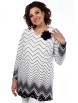 Блузка артикул: 4046 белый с черным принтом от Abbi - вид 8