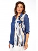 Блузка артикул: 4060 сине-бежевый от Abbi - вид 6