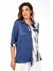 Блузка артикул: 4060 сине-бежевый от Abbi - вид 1