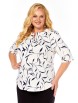 Блузка артикул: 4063 бело-синие тона от Abbi - вид 1
