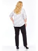 Блузка артикул: 4066 белая с темно-синим принтом от Abbi - вид 14