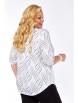 Блузка артикул: 4066 белая с темно-синим принтом от Abbi - вид 5