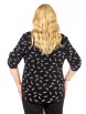 Блузка артикул: 4068 черный с белым принтом от Abbi - вид 2