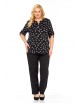 Блузка артикул: 4068 черный с белым принтом от Abbi - вид 13
