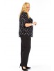 Блузка артикул: 4068 черный с белым принтом от Abbi - вид 16