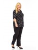 Блузка артикул: 4068 черный с белым принтом от Abbi - вид 17